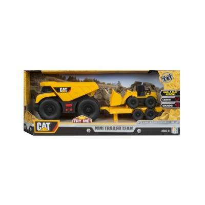 Caterpillar Mini Trailer Team Dump Truck pulling Wheel Loader   564340704